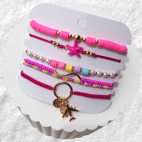 SET DE MANILLAS SETSM029 FUCSIA